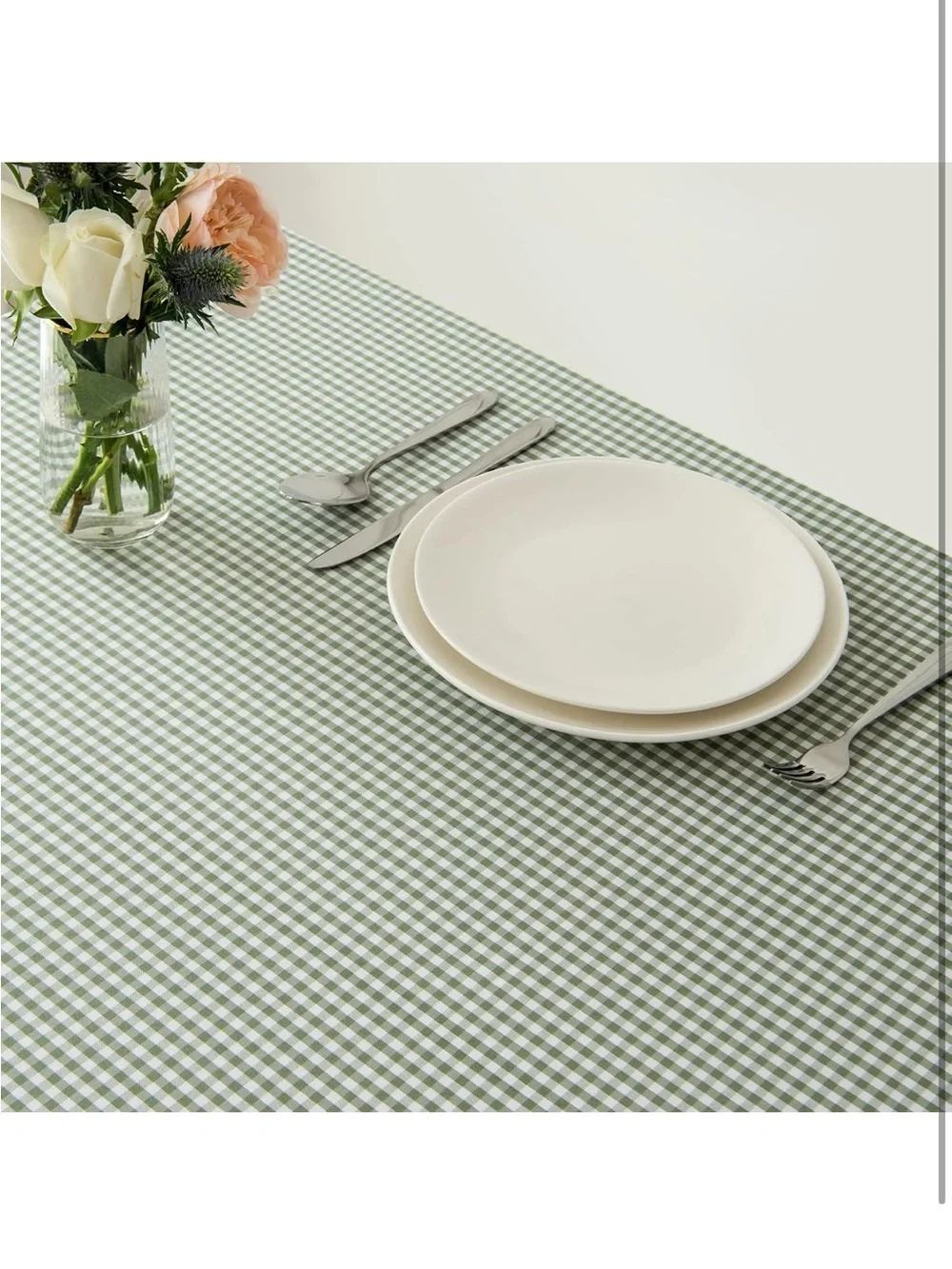 NEW Rectangle Checkered Tablecloth. Waterproof Wrinkle Resistant Buffalo Plaid